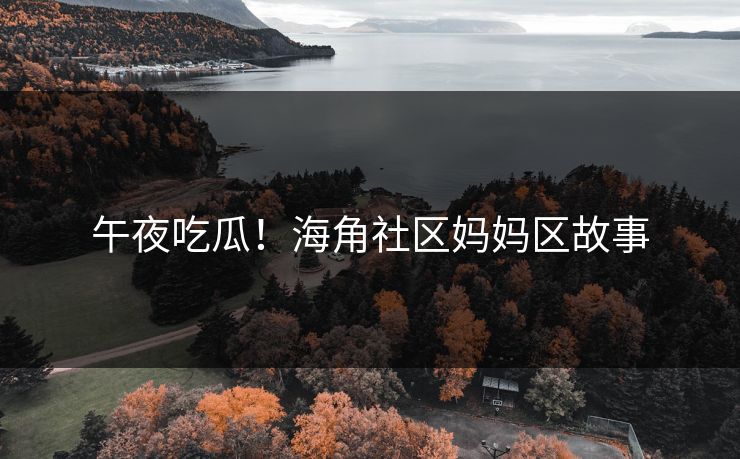午夜吃瓜！海角社区妈妈区故事